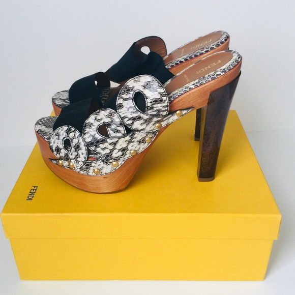 🎉HP🎉FENDI Chunky Platform Heels 🔥RARE - Picture 3 of 15